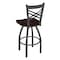 Holland Bar Stool Co 25" Swivel Counter Stool, Pewter Finish, Dark Cherry Maple Seat 82025PWDCMpl - alternate 3